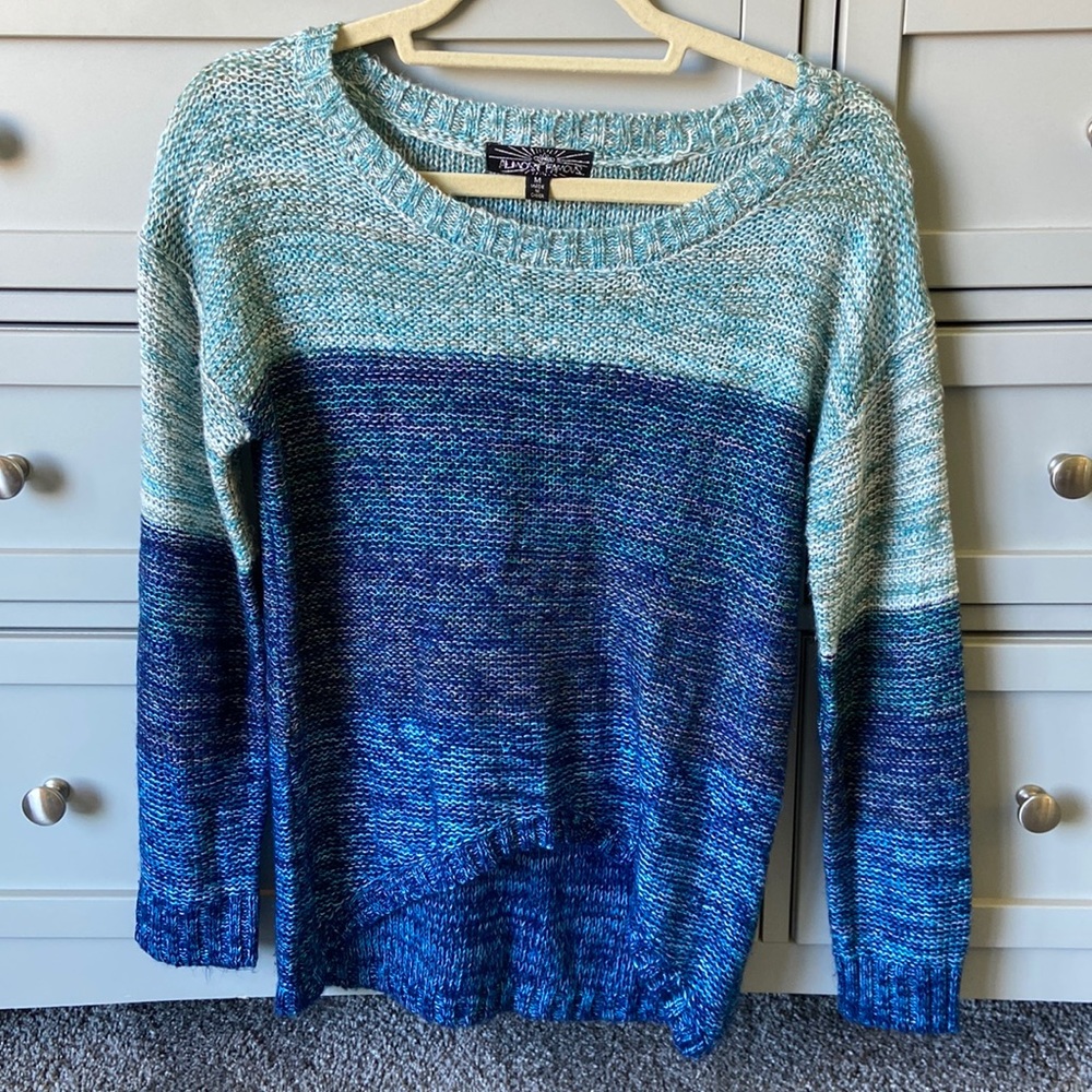 Almost Famous Blue Ombré Sweater